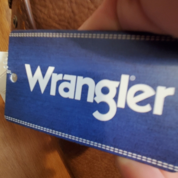 Wrangler Brown NWT Studded Hobo Fringe. Faux Leather. Western. - Picture 5 of 11